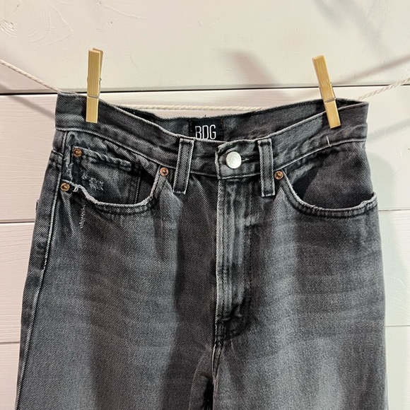🩶 BDG Urban Outfitters – 25 – High-Waist Wide-Leg Gray Jeans - Picture 2 of 9